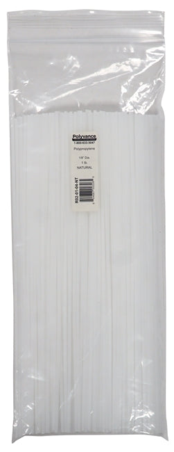 Polyvance R02-01-04-NT Polypropylene Rod 1/8" | 1 lb. | Natural