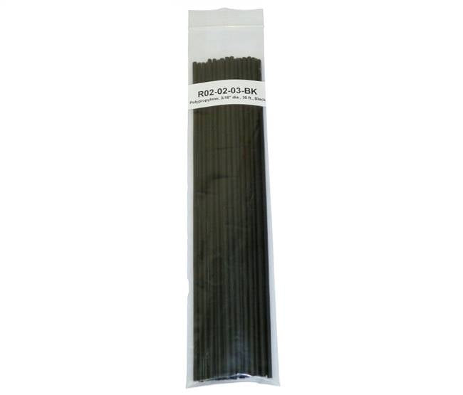 Polyvance R02-02-03-BK Polypropylene Rod, 3/16" diameter, 30 ft., Black