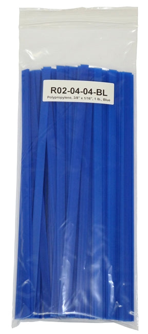 Polyvance R02-04-04-BL Polypropylene Strip, 3/8" x 1/16", 1 lb., Blue