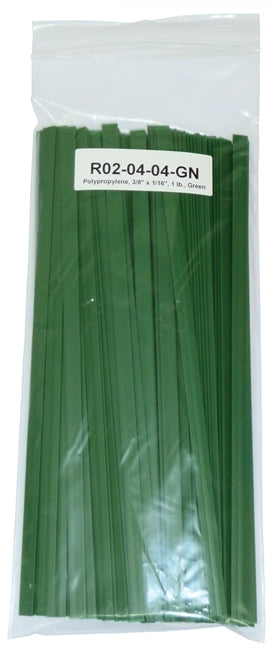 Polyvance R02-04-04-GN Polypropylene Strip, 3/8" x 1/16", 1 lb., Green