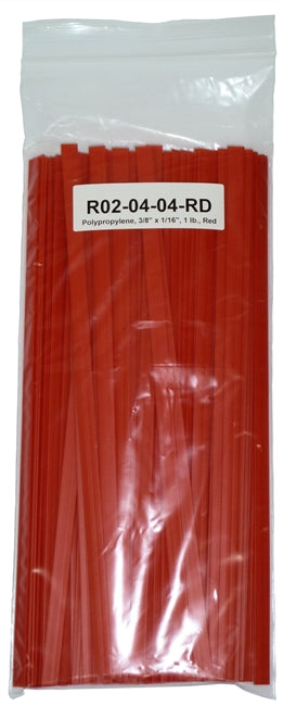 Polyvance R02-04-04-RD Polypropylene Strip, 3/8" x 1/16", 1 lb., Red