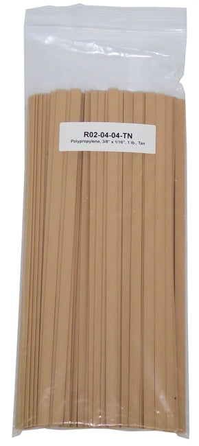 Polyvance R02-04-04-TN Polypropylene Strip, 3/8" x 1/16", 1 lb., Tan