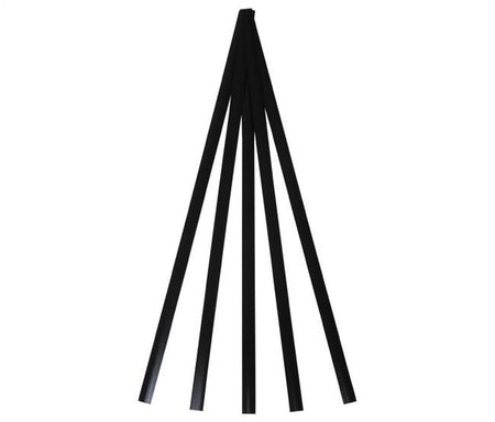 Polyvance R04-04-01-B Black Polyethylene Flat Stick LDPE, 5 ft., 3/8 x 1/16 inches