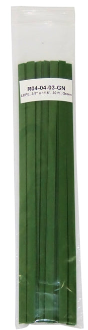 Green LDPE Polyethylene Rod, Polyvance R04-02-03-GN