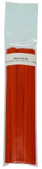 Orange LDPE Polyethylene Rod, Polyvance R04-02-03-OR