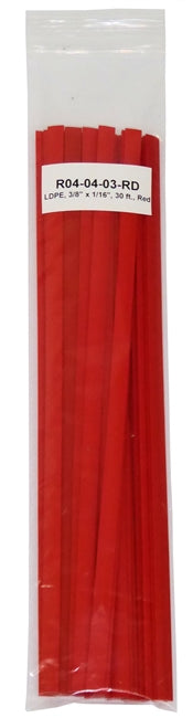 Red LDPE Polyethylene Rod, Polyvance R04-02-03-RD