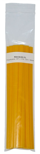 Yellow LDPE Polyethylene Rod, Polyvance R04-02-03-YL