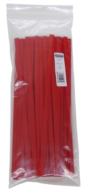 Polyvance R04-04-04-RD Polyethylene Strip (LDPE), 3/8" x 1/16", 1 lb., Red