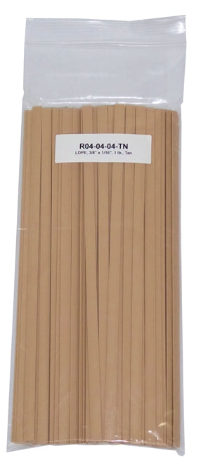 Polyvance R04-04-04-TN Polyethylene Strip (LDPE), 3/8" x 1/16", 1 lb., Tan