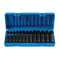 Grey Pneumatic 1226M 3/8" Drive Standard and Deep Length Metric Impact Socket Set