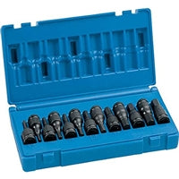 Grey Pneumatic 1235TT 12 Piece 1/4", 3/8" & 1/2" Drive Tamper-Proof Torx Impact Socket Set