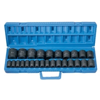 Grey Pneumatic 1326M 26 Piece 1/2" Drive Standard Metric Impact Socket Set