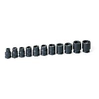 Grey Pneumatic 1511G 1/2" Drive 11 Piece Standard Length Magnetic Impact Socket Set